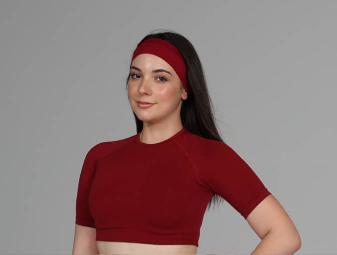 Crop top burgandy you are on 1